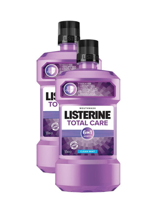 Listerine Ústna voda 2 x 500ml Total Care 6v1